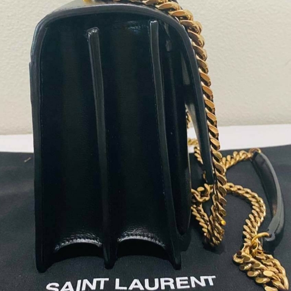 YSL SUNSET Medium Black Crossbody Brand New - Picture 3 of 11